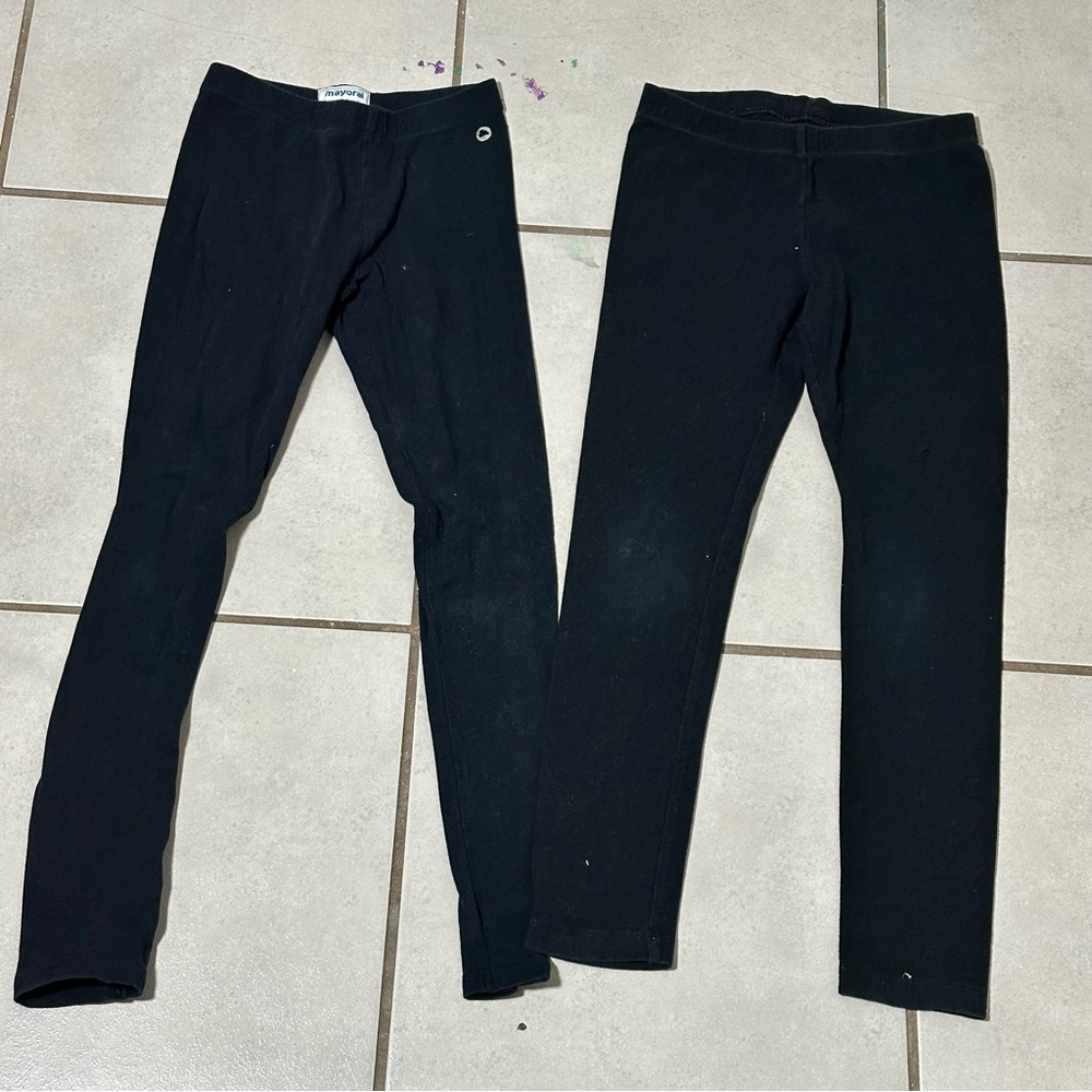 Mayoral, Cat & Jack Girl Classic Black Kids Leggings size M(7/8)